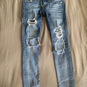 True Religion Women’s Moxie Kiss Ripped Jeans